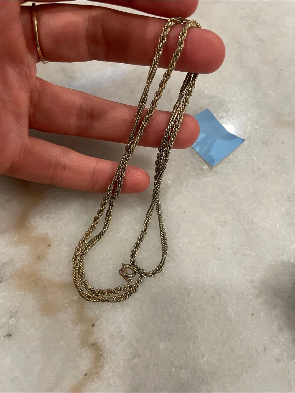 Elegant Gold-Tone Rope Chain Necklace - Women Jewelry